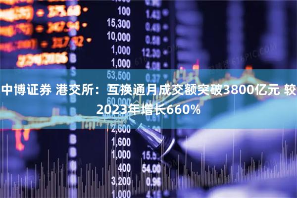 中博证券 港交所:互换通月成交额突破3800亿元 较2023年增长660%